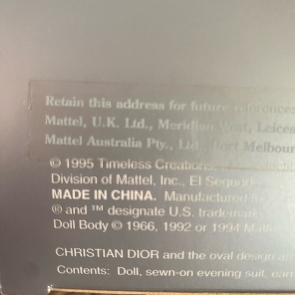 Barbie Christian Dior Doll with Beaded Dress - Picture 4 of 5